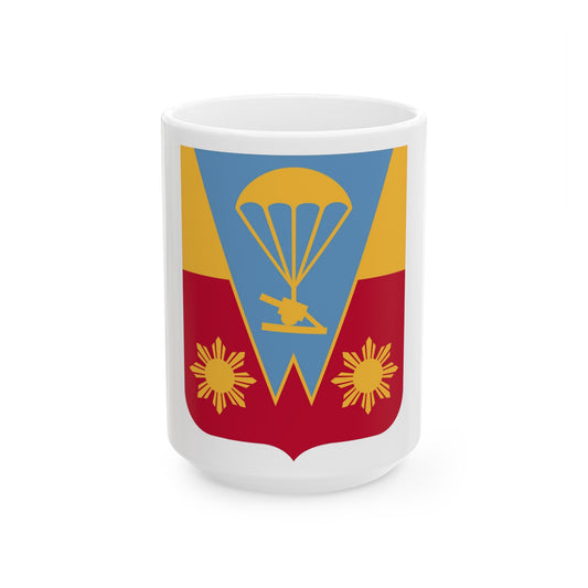 674th Airborne Field Artillery Battalion v2 (U.S. Army) White Coffee Mug