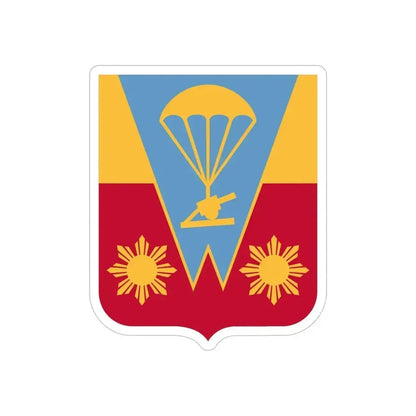 674th Airborne Field Artillery Battalion v2 (U.S. Army) REVERSE PRINT Transparent Die-Cut STICKER 6 Inch Die-Cut Transparent - The Sticker Space