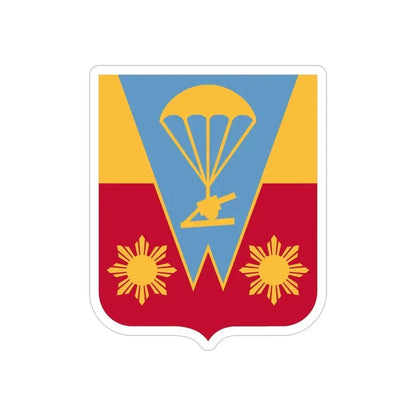 674th Airborne Field Artillery Battalion v2 (U.S. Army) REVERSE PRINT Transparent Die-Cut STICKER - The Sticker Space