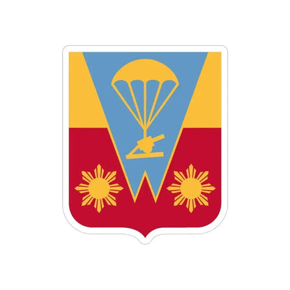 674th Airborne Field Artillery Battalion v2 (U.S. Army) REVERSE PRINT Transparent Die-Cut STICKER - The Sticker Space