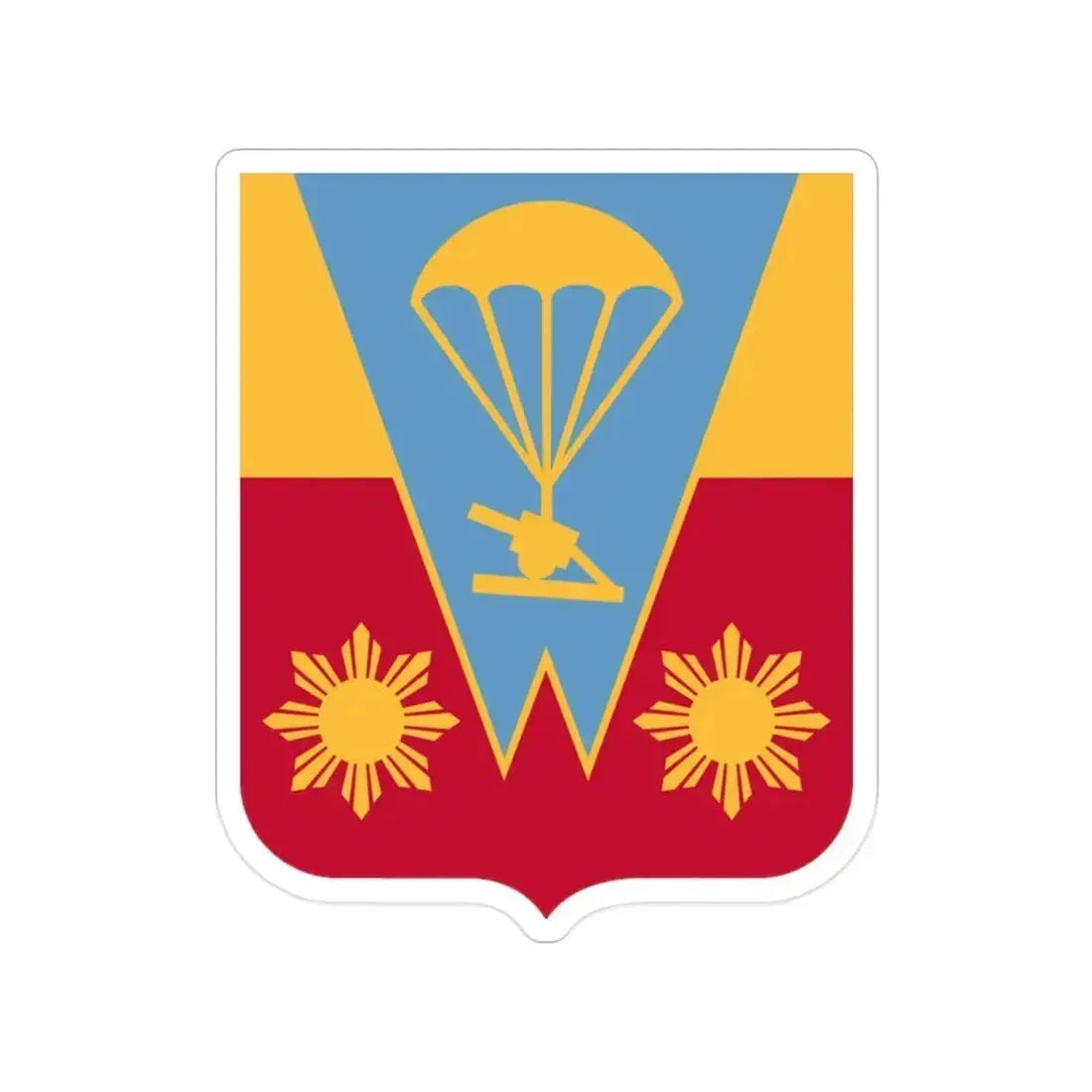 674th Airborne Field Artillery Battalion v2 (U.S. Army) Transparent STICKER Die-Cut Vinyl Decal 2 Inch - The Sticker Space