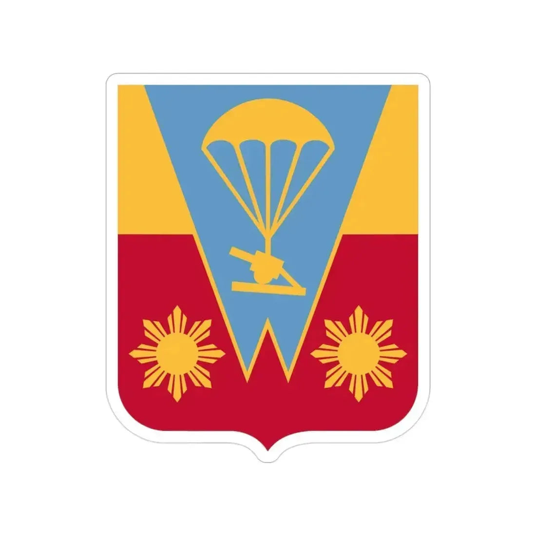 674th Airborne Field Artillery Battalion v2 (U.S. Army) Transparent STICKER Die-Cut Vinyl Decal 3 Inch - The Sticker Space