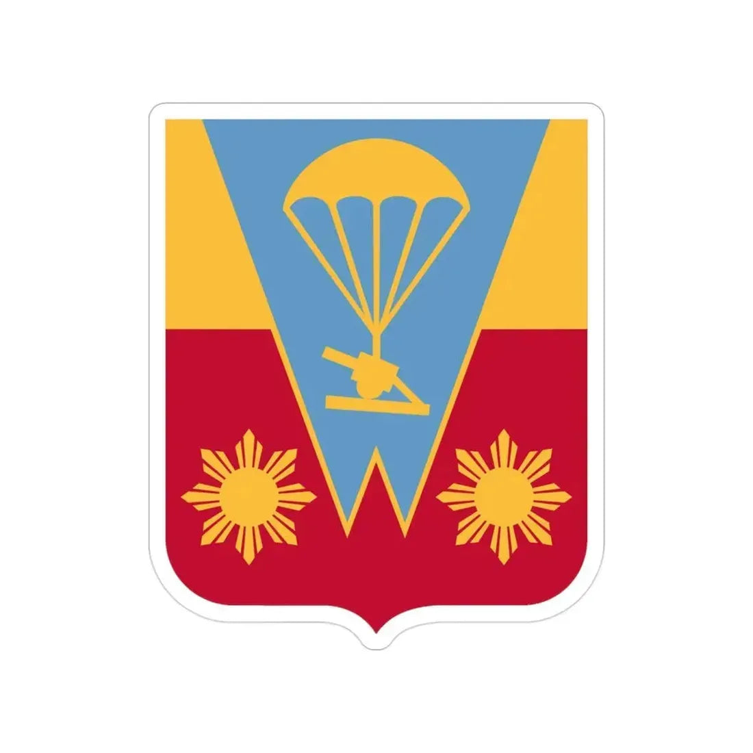 674th Airborne Field Artillery Battalion v2 (U.S. Army) Transparent STICKER Die-Cut Vinyl Decal 3 Inch - The Sticker Space