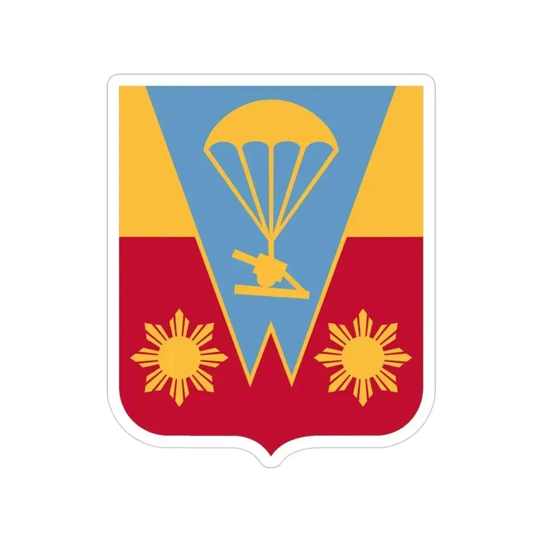 674th Airborne Field Artillery Battalion v2 (U.S. Army) Transparent STICKER Die-Cut Vinyl Decal 4 Inch - The Sticker Space