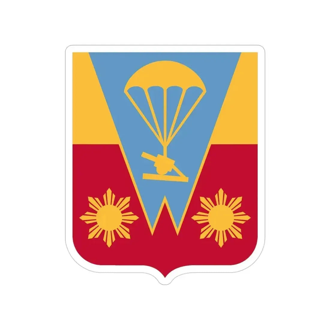 674th Airborne Field Artillery Battalion v2 (U.S. Army) Transparent STICKER Die-Cut Vinyl Decal 4 Inch - The Sticker Space