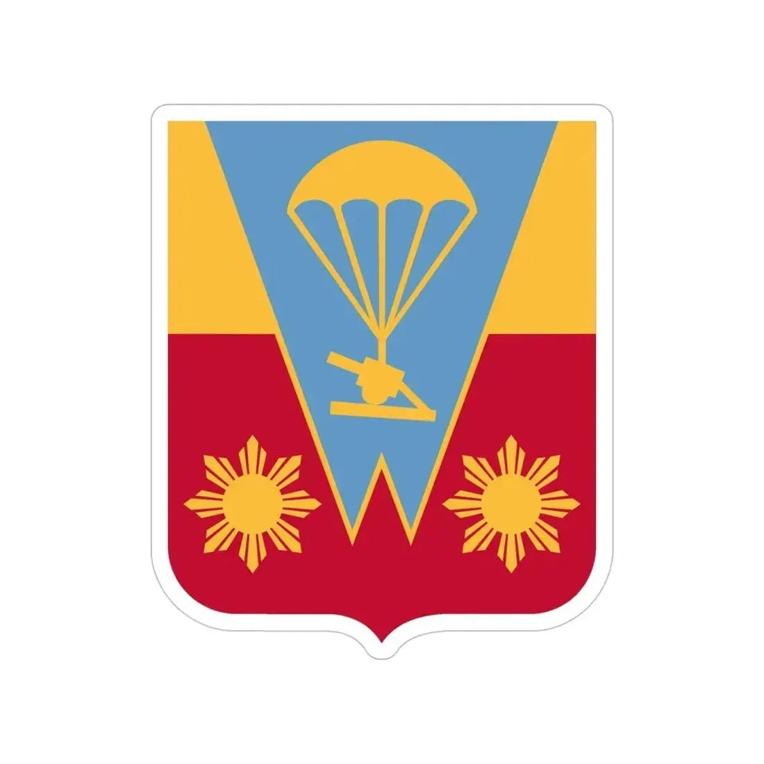 674th Airborne Field Artillery Battalion v2 (U.S. Army) Transparent STICKER Die-Cut Vinyl Decal 5 Inch - The Sticker Space