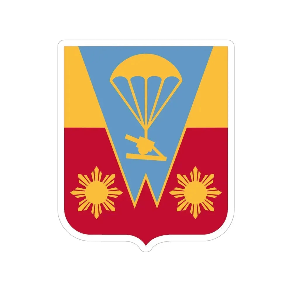 674th Airborne Field Artillery Battalion v2 (U.S. Army) Transparent STICKER Die-Cut Vinyl Decal 6 Inch - The Sticker Space