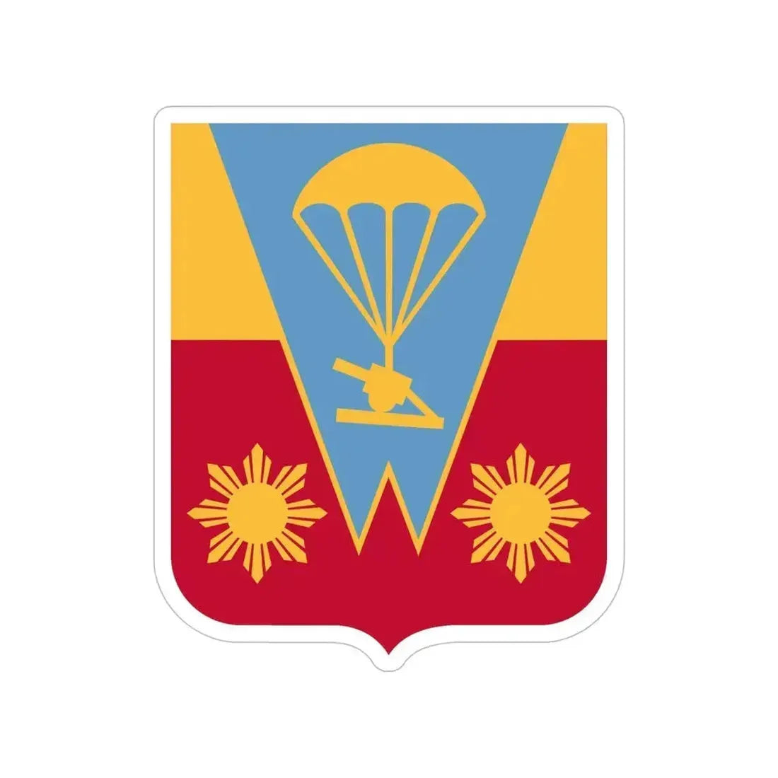 674th Airborne Field Artillery Battalion v2 (U.S. Army) Transparent STICKER Die-Cut Vinyl Decal 6 Inch - The Sticker Space