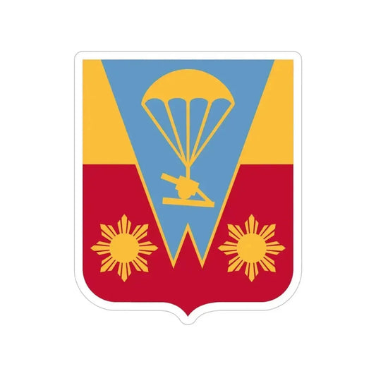 674th Airborne Field Artillery Battalion v2 (U.S. Army) Transparent STICKER Die-Cut Vinyl Decal 6 Inch - The Sticker Space