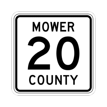 Mower County Route 20 MN (Minnesota) (Road Sign) STICKER Vinyl Kiss-Cut Decal