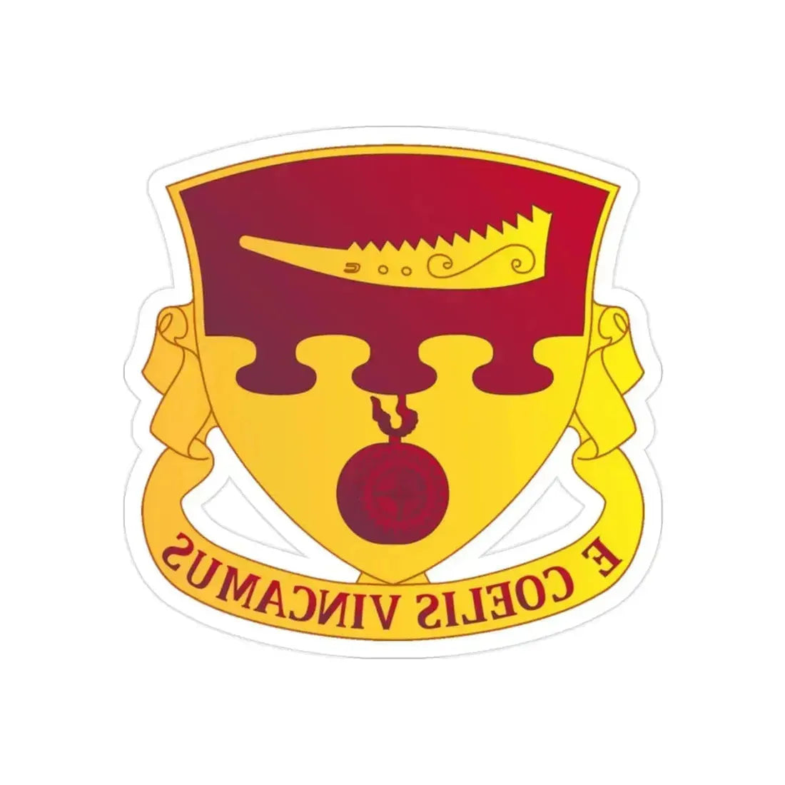 675th Airborne Field Artillery Battalion (U.S. Army) REVERSE PRINT Transparent Die-Cut STICKER 2 Inch Die-Cut Transparent - The Sticker Space