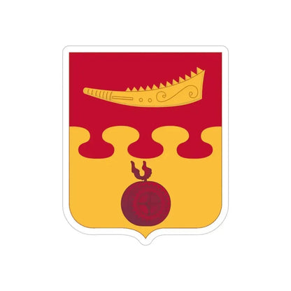 675th Airborne Field Artillery Battalion v2 (U.S. Army) REVERSE PRINT Transparent Die-Cut STICKER 5 Inch Die-Cut Transparent - The Sticker Space