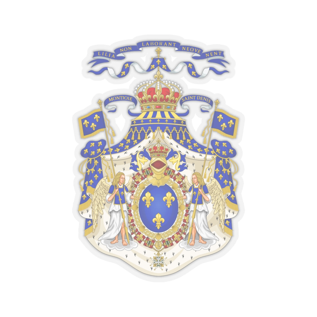 Grand Royal Coat of Arms of France - STICKER Vinyl Kiss-Cut Decal