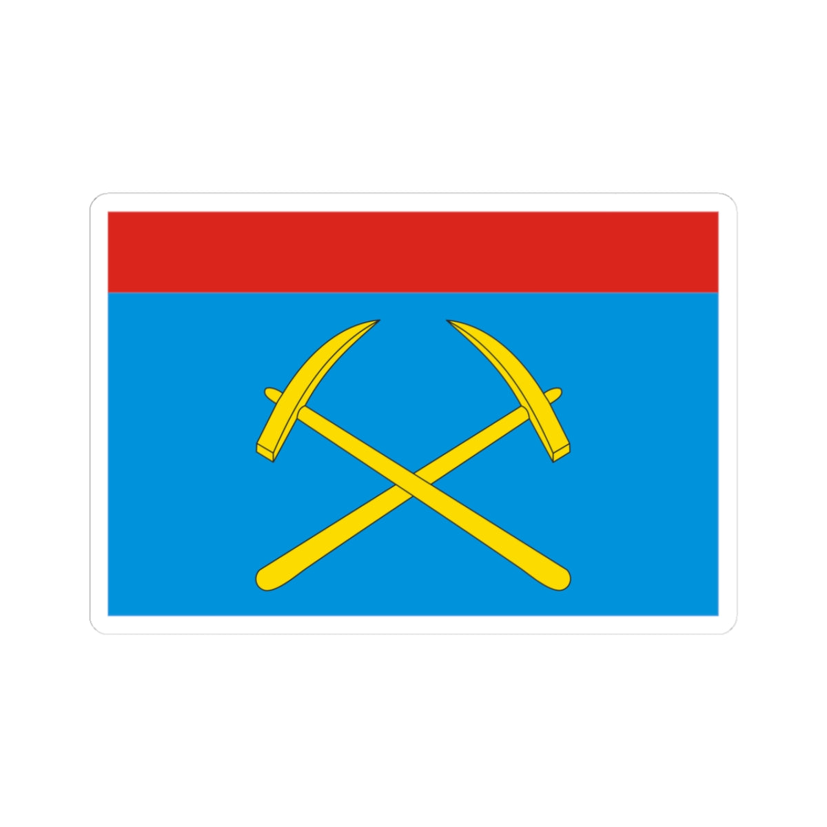 Flag of Podolsk Moscow oblast (Russia) STICKER Vinyl Kiss-Cut Decal