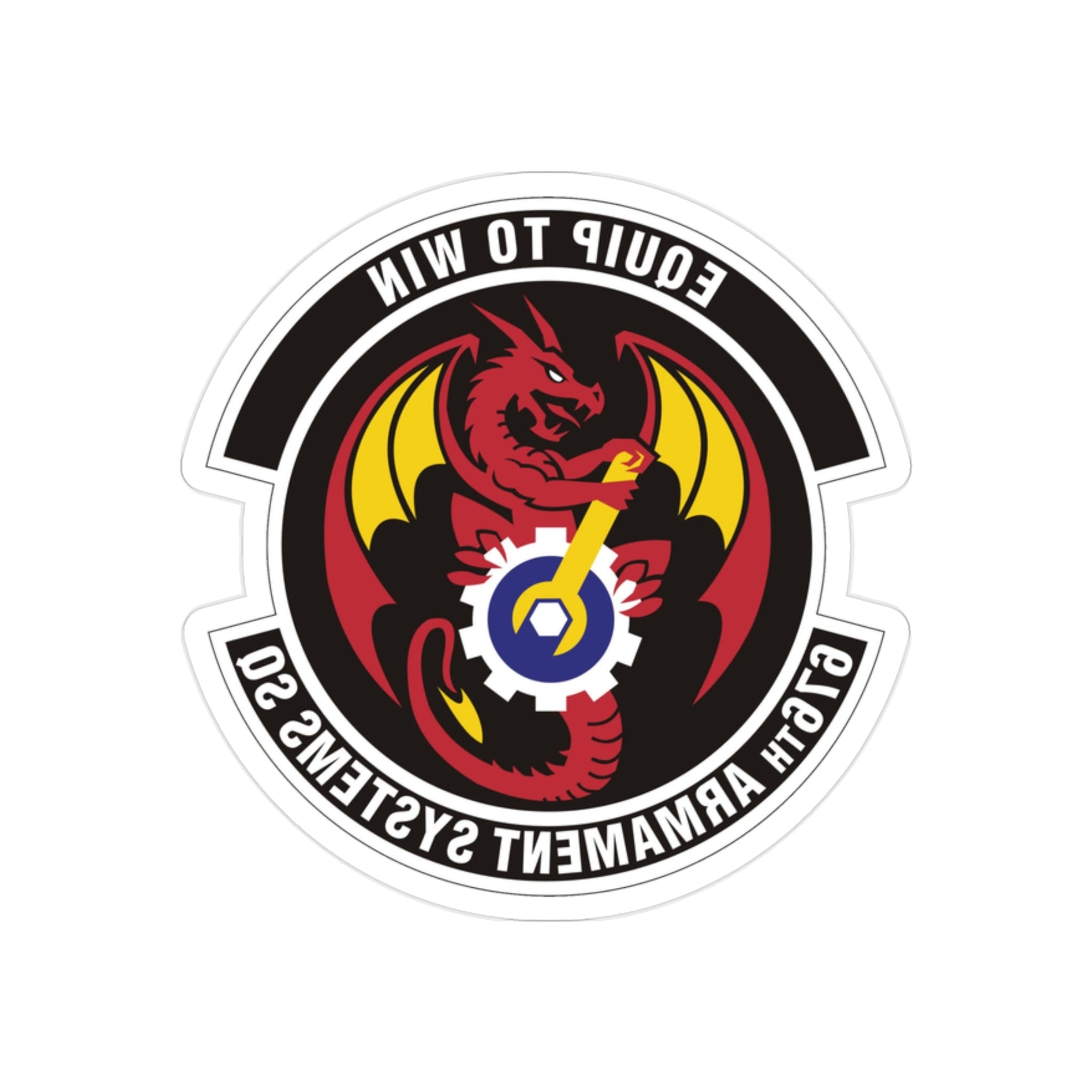 676th Armament Systems Squadron (U.S. Air Force) REVERSE PRINT Transparent STICKER-2" × 2"-The Sticker Space