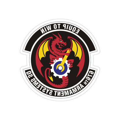 676th Armament Systems Squadron (U.S. Air Force) REVERSE PRINT Transparent STICKER-6 Inch-The Sticker Space