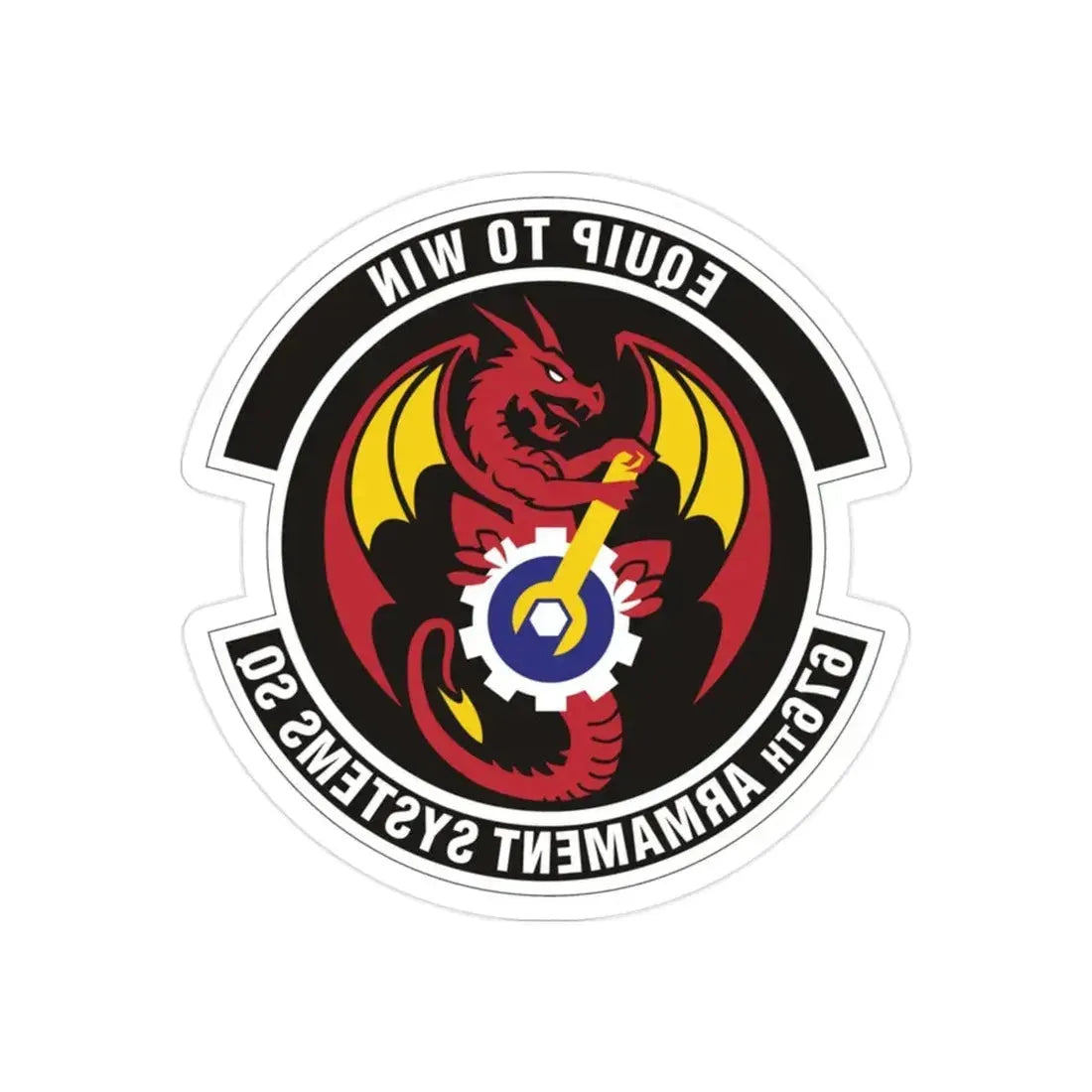 676th Armament Systems Squadron (U.S. Air Force) REVERSE PRINT Transparent Die-Cut STICKER - The Sticker Space