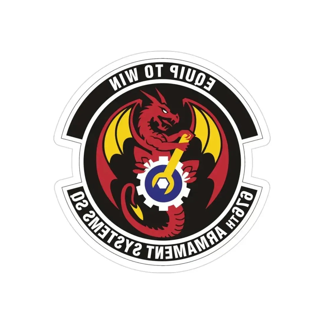 676th Armament Systems Squadron (U.S. Air Force) REVERSE PRINT Transparent Die-Cut STICKER - The Sticker Space