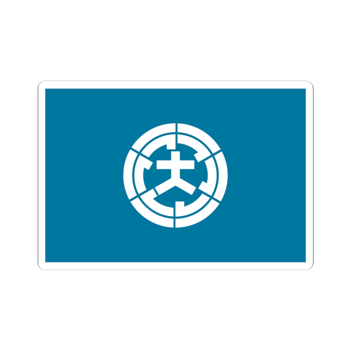 Flag of Omura Nagasaki (Japan) STICKER Vinyl Kiss-Cut Decal