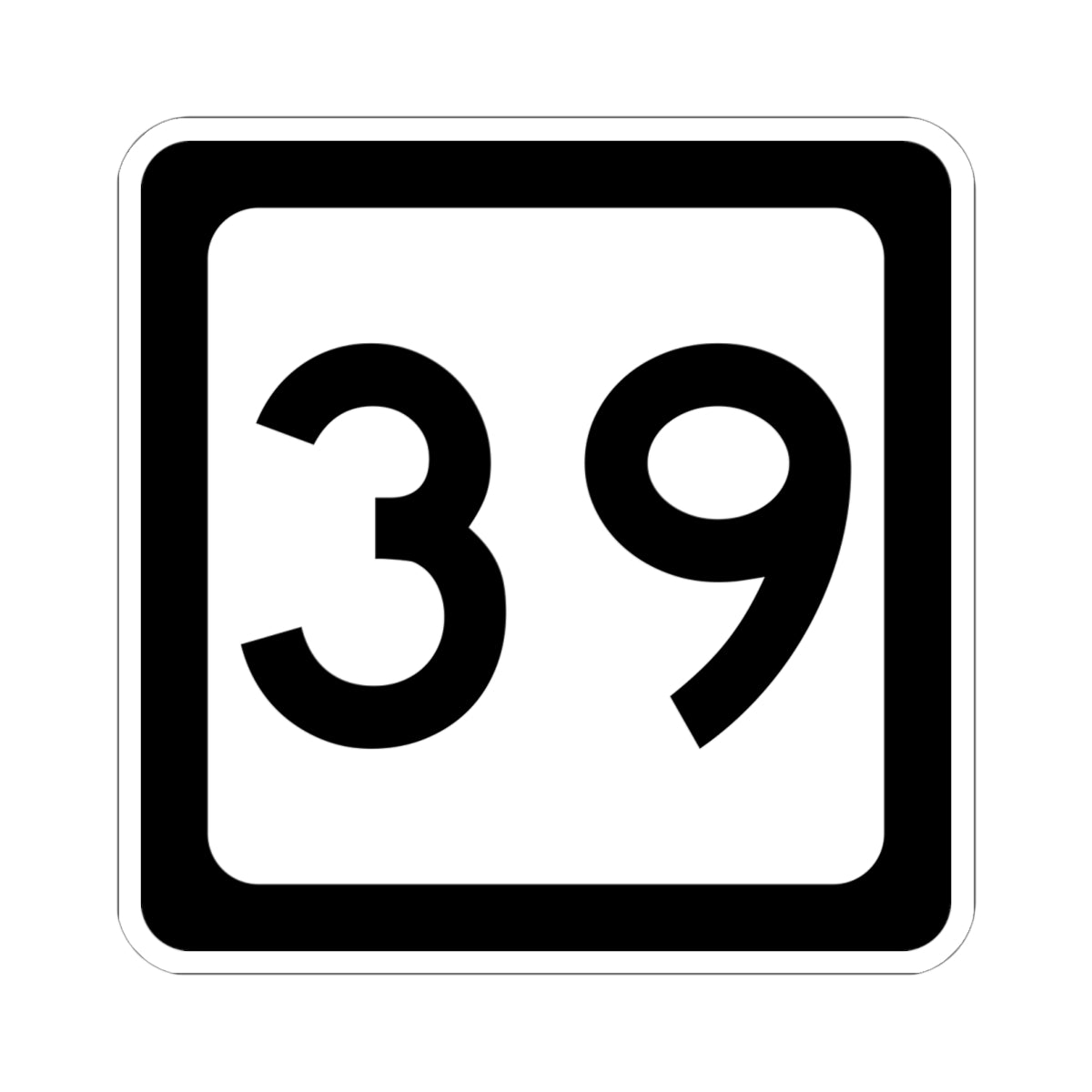 WV-39 (Virginia) (Road Sign) STICKER Vinyl Kiss-Cut Decal