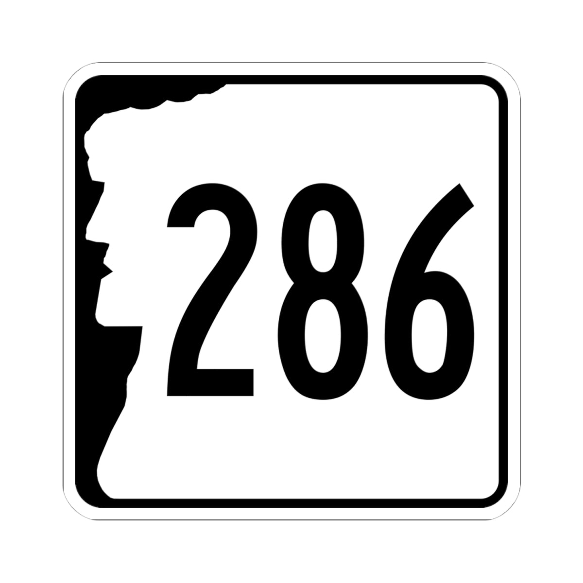 NH Route 286 (New Hampshire) (Road Sign) STICKER Vinyl Kiss-Cut Decal