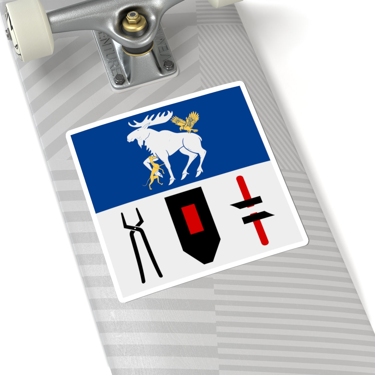 Jamtlands lan vapenflagga (Sweden) STICKER Vinyl Kiss-Cut Decal