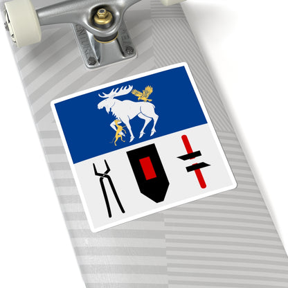 Jamtlands lan vapenflagga (Sweden) STICKER Vinyl Kiss-Cut Decal