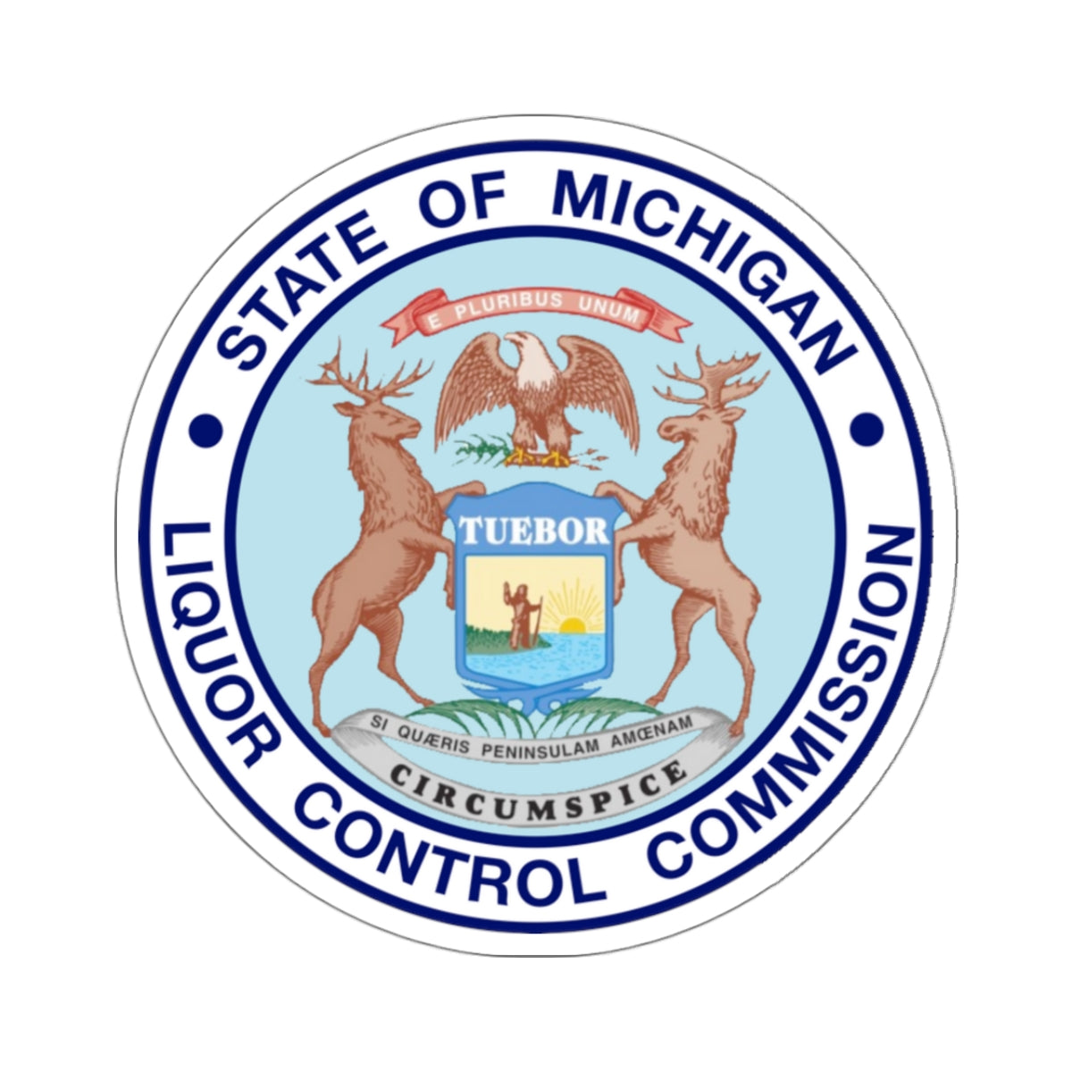 Seal of Michigan Liquor Control Commission - STICKER Vinyl Kiss-Cut Decal