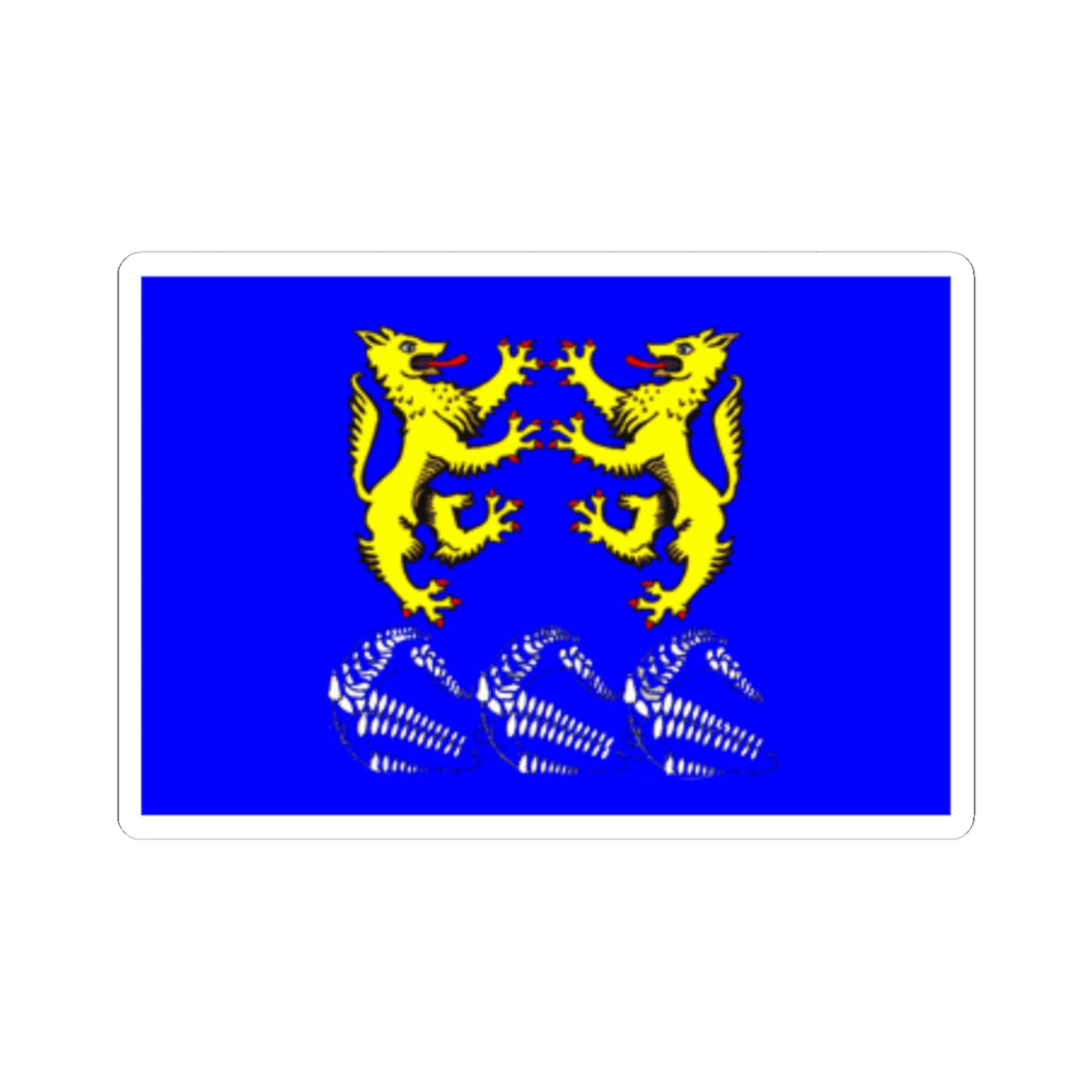 Flag Leskolovo Leningrad oblast (Russia) STICKER Vinyl Kiss-Cut Decal