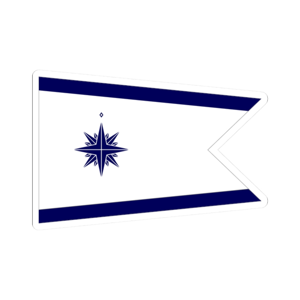 Standard of the Japan Coast Guard Commandant-bordered (Japan) STICKER Vinyl Kiss-Cut Decal