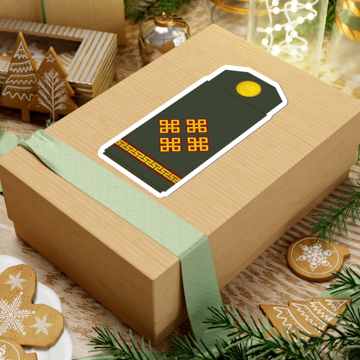 12 Mongolian Army CPT (Mongolia) (Military Rank) STICKER Vinyl Kiss-Cut Decal