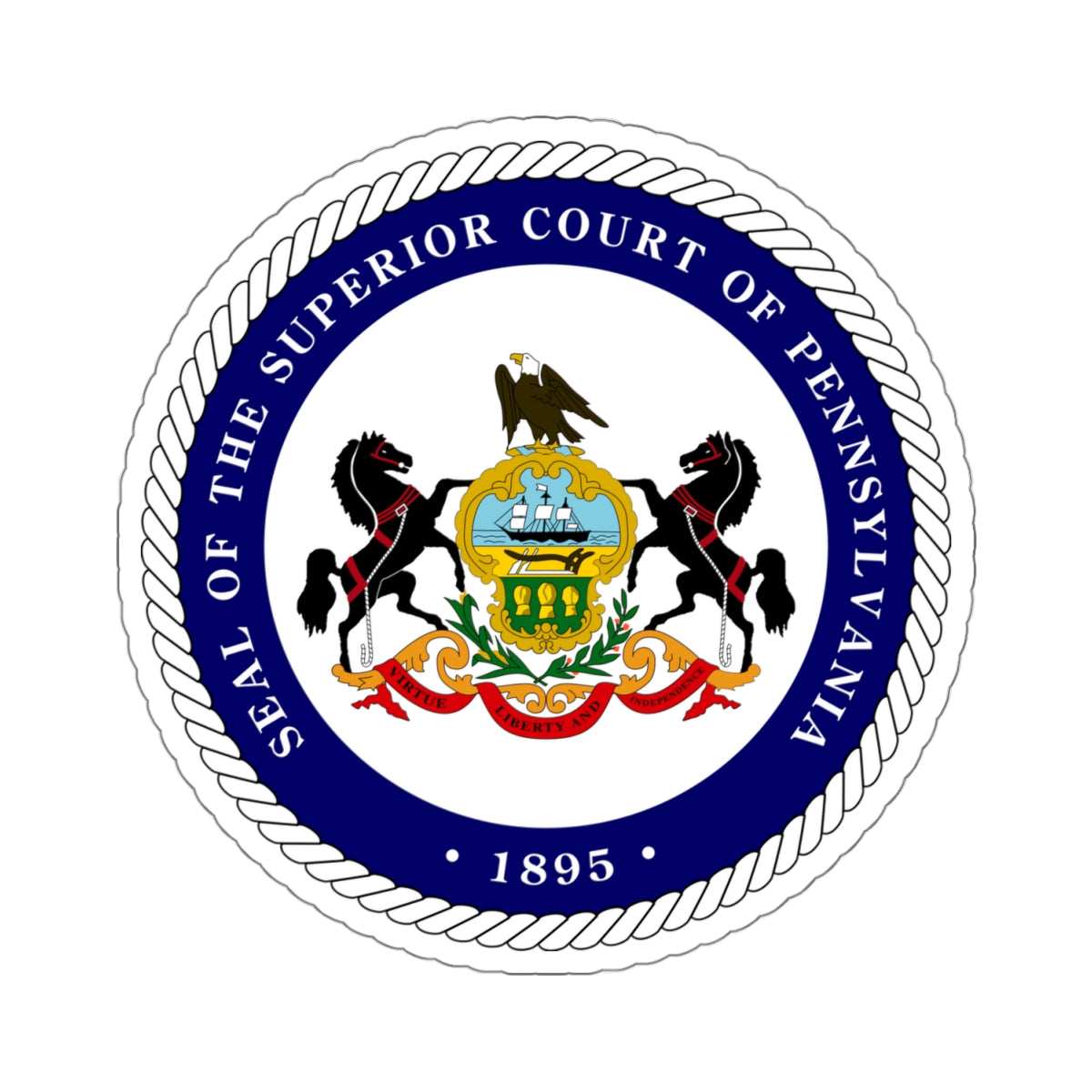 Seal of the Superior Court of Pennsylvania - STICKER Vinyl Kiss-Cut Decal