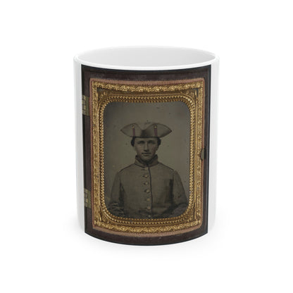 Private Thomas Green Of Co. B, 11th Massachusetts Infantry Regiment In Uniform (U.S. Civil War) White Coffee Mug