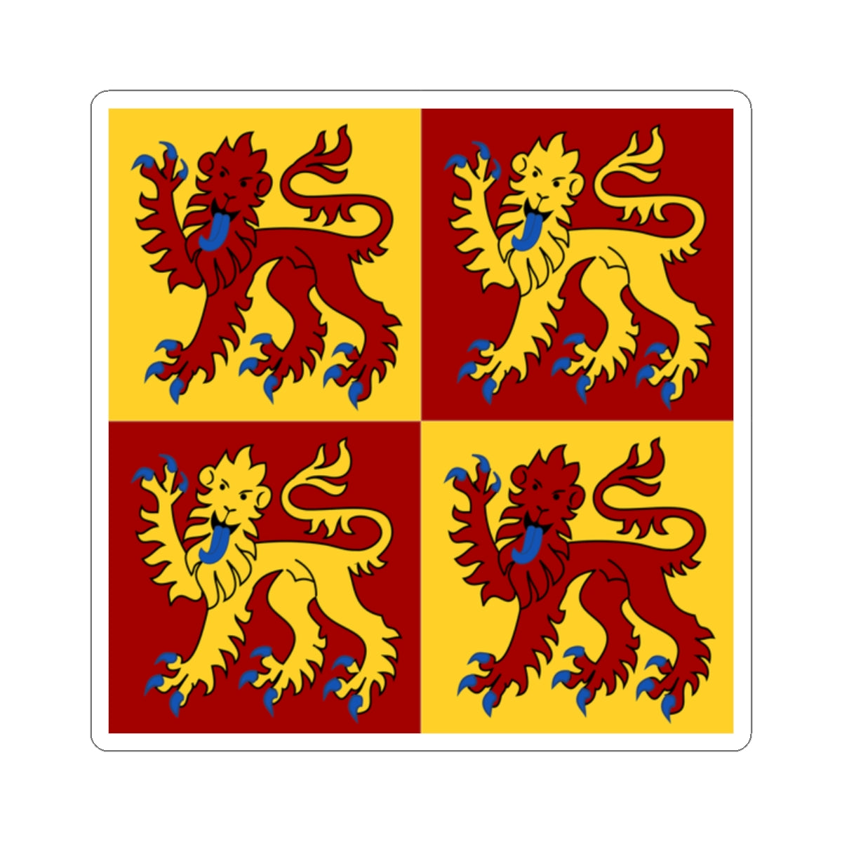 Flag of Gwynedd (United Kingdom) STICKER Vinyl Kiss-Cut Decal