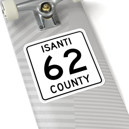 Isanti County 62 MN (Minnesota) (Road Sign) STICKER Vinyl Kiss-Cut Decal