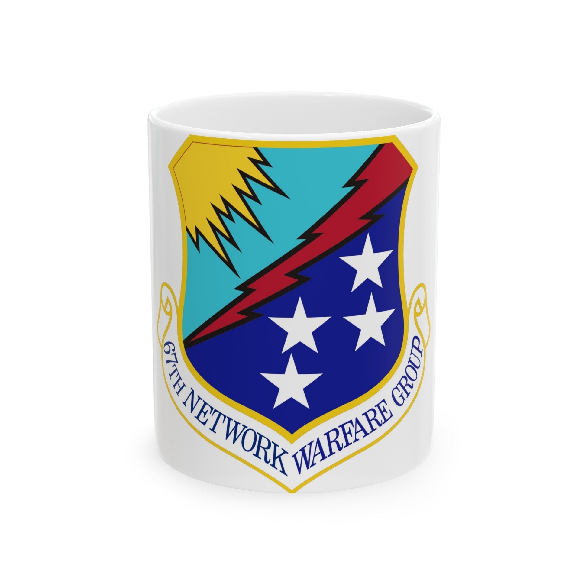 67th Network Warfare Group (U.S. Air Force) White Coffee Mug-11oz-The Sticker Space