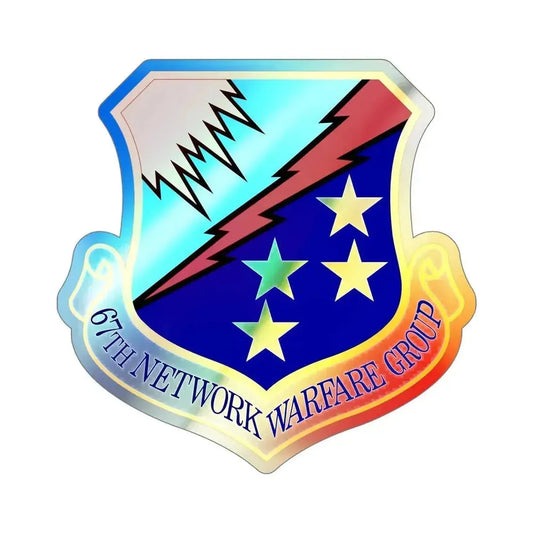 67th Network Warfare Group (U.S. Air Force) Holographic STICKER Die-Cut Vinyl Decal 6 Inch Holographic - The Sticker Space