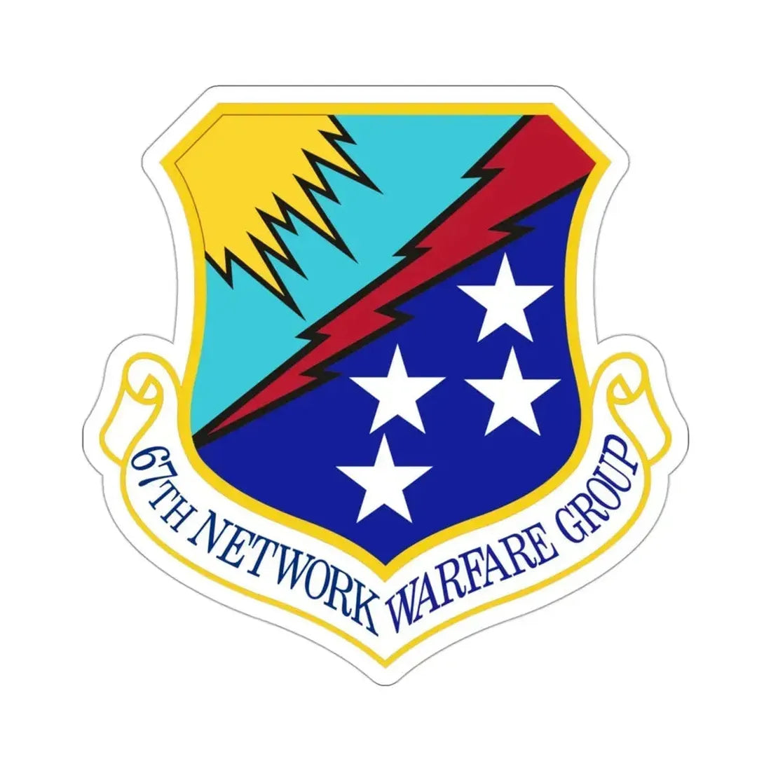 67th Network Warfare Group (U.S. Air Force) STICKER Vinyl Die-Cut Decal 3 Inch - The Sticker Space