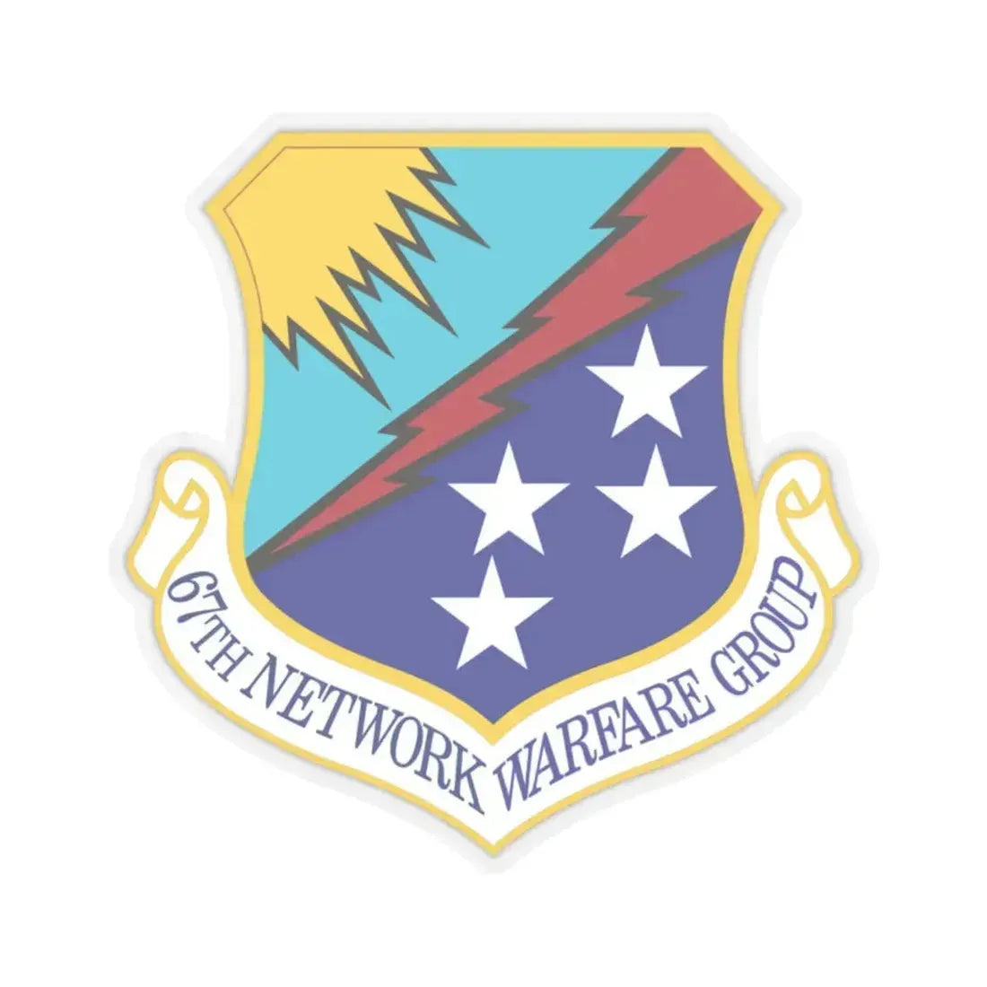 67th Network Warfare Group (U.S. Air Force) STICKER Vinyl Kiss-Cut Decal 2 Inch Transparent - The Sticker Space