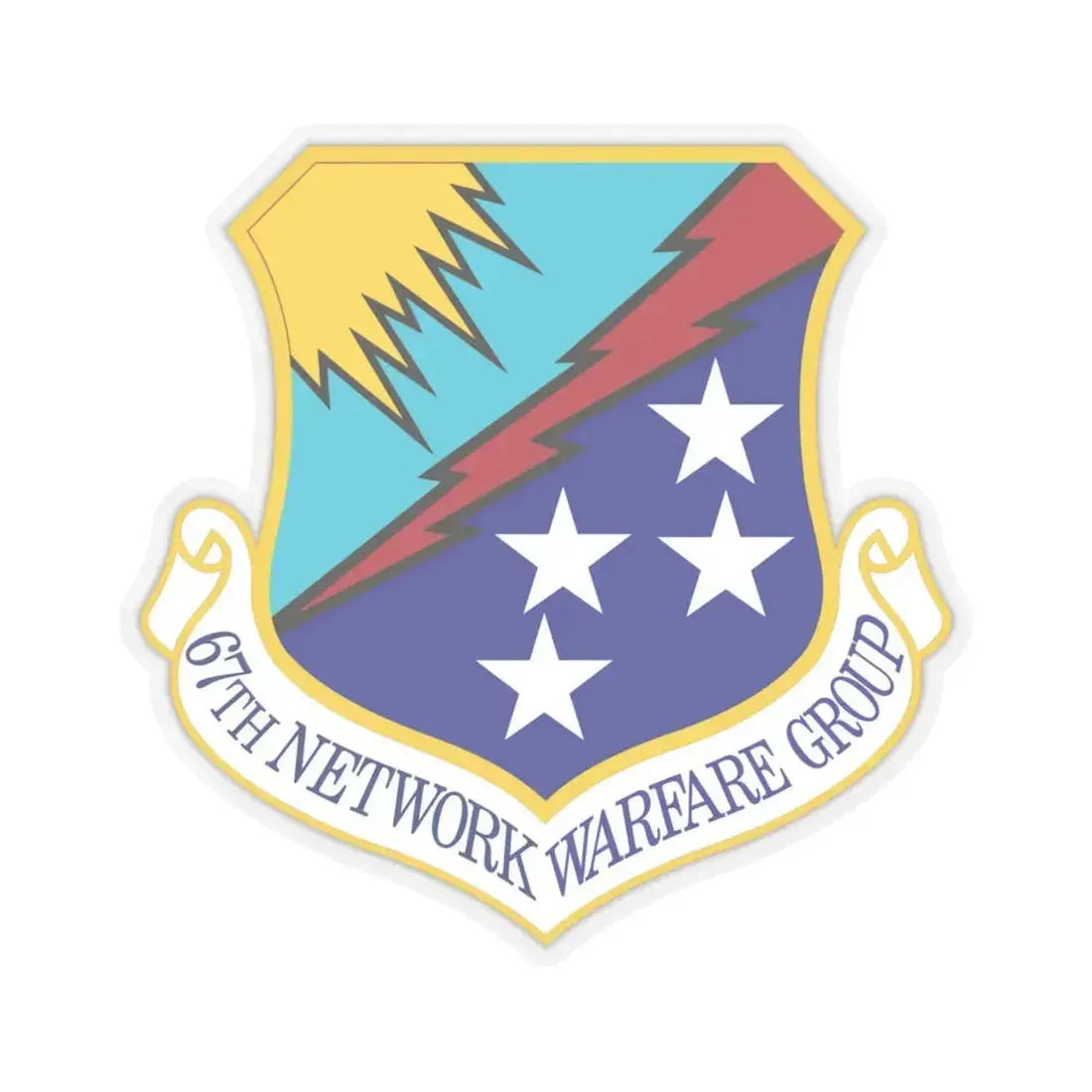 67th Network Warfare Group (U.S. Air Force) STICKER Vinyl Kiss-Cut Decal 6 Inch Transparent - The Sticker Space