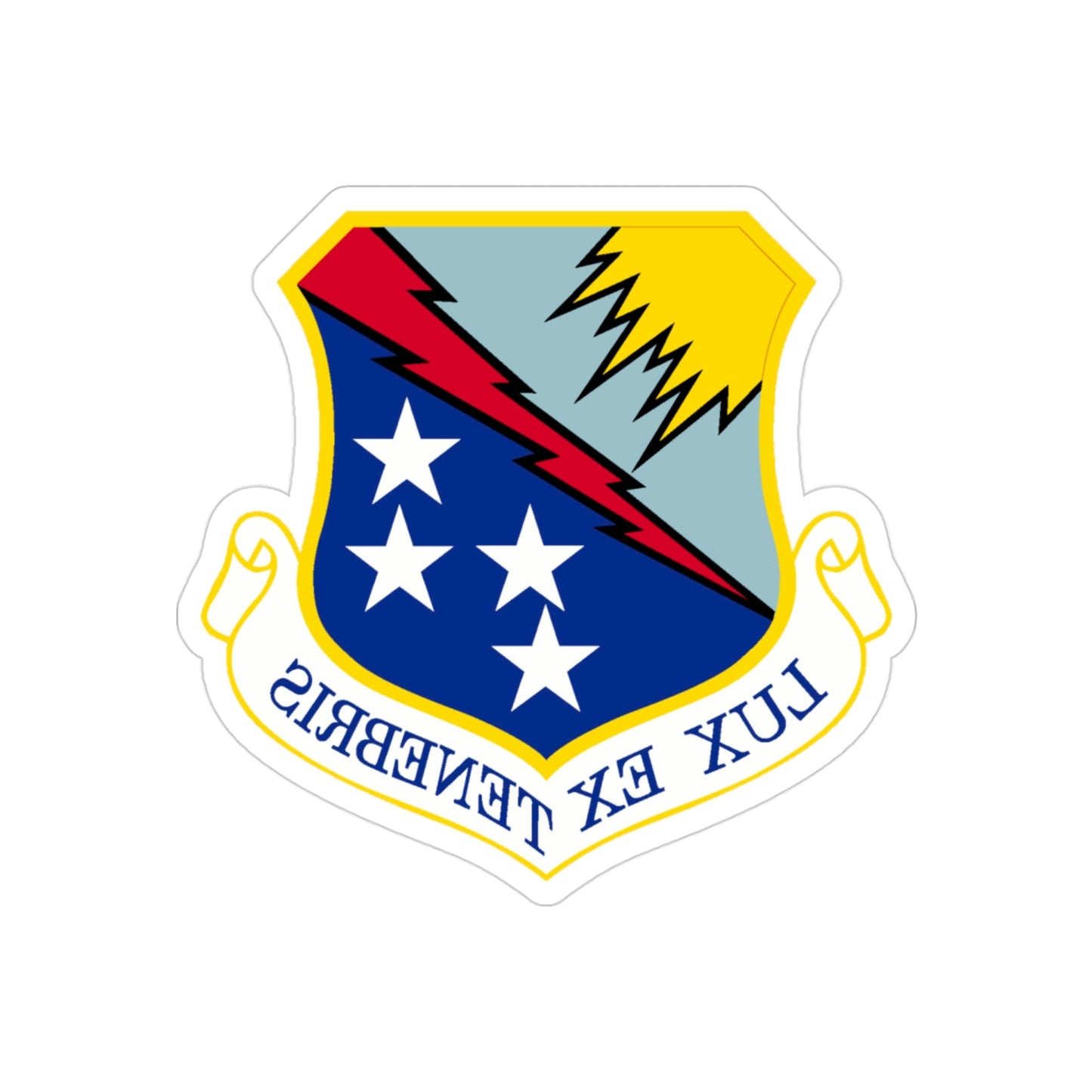 67th Network Warfare Wing (U.S. Air Force) REVERSE PRINT Transparent STICKER-3" × 3"-The Sticker Space