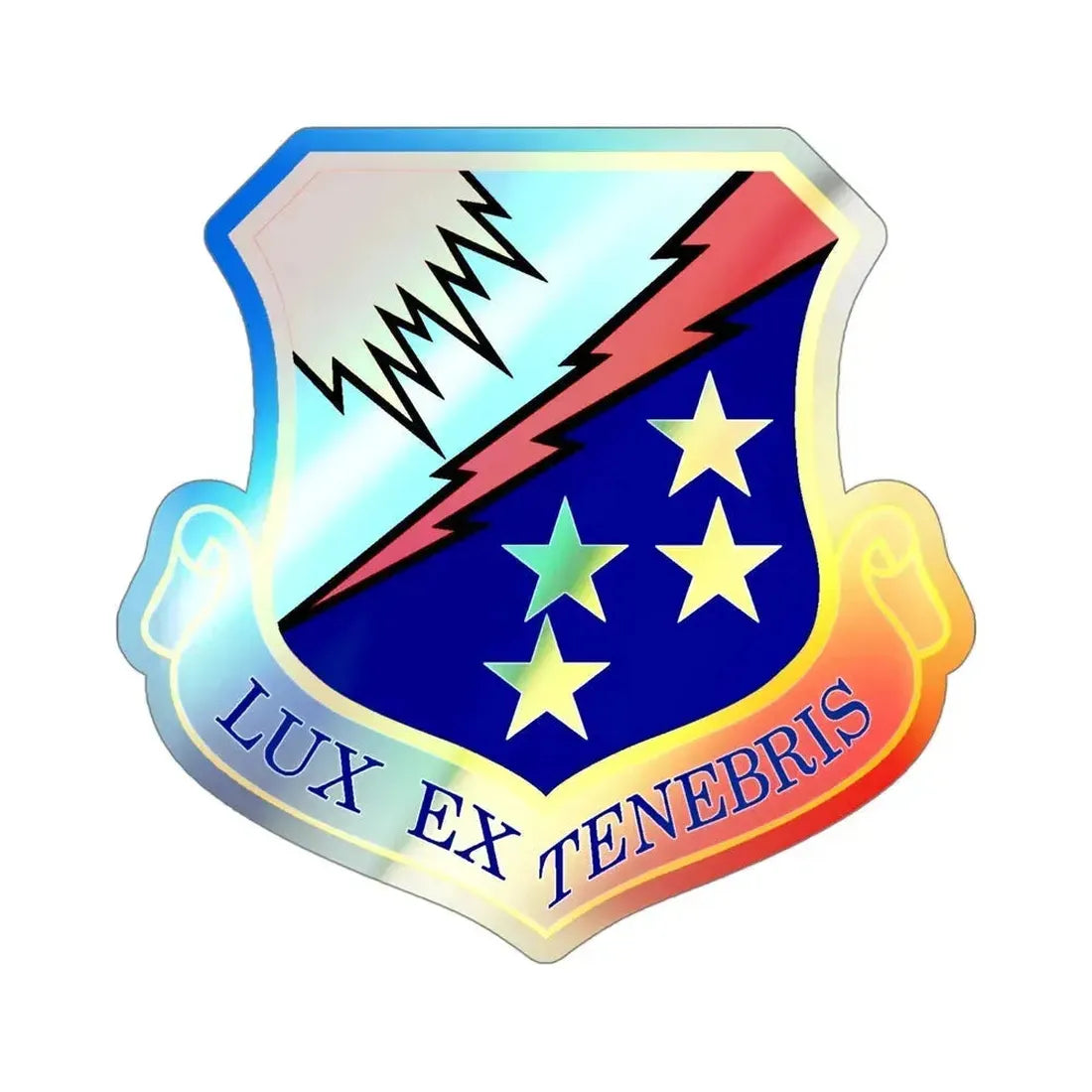 67th Network Warfare Wing (U.S. Air Force) Holographic STICKER Die-Cut Vinyl Decal 4 Inch Holographic - The Sticker Space