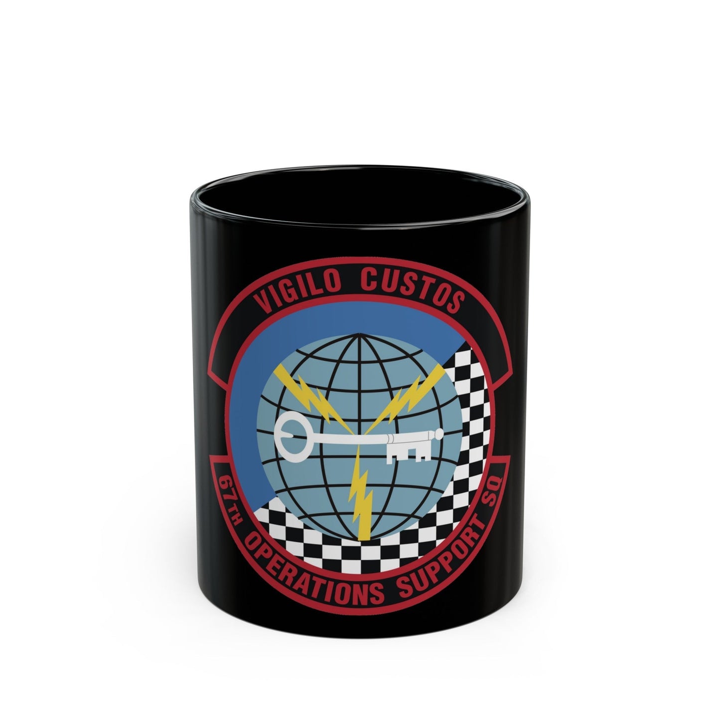 67th Operations Support Squadron (U.S. Air Force) Black Coffee Mug-11oz-The Sticker Space