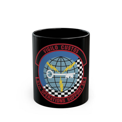 67th Operations Support Squadron (U.S. Air Force) Black Coffee Mug-11oz-The Sticker Space