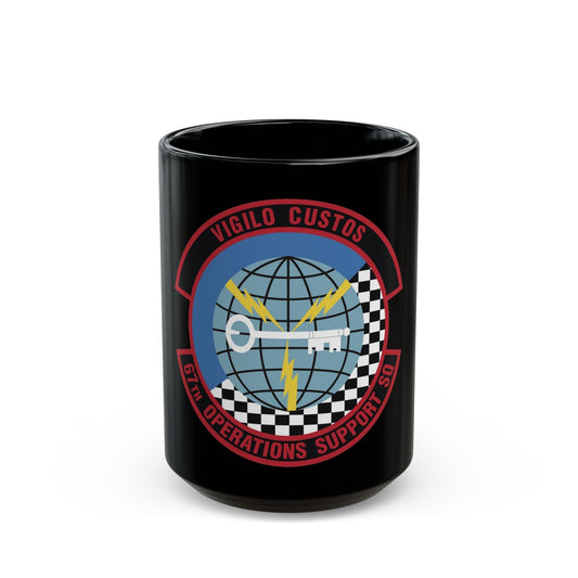 67th Operations Support Squadron (U.S. Air Force) Black Coffee Mug-15oz-The Sticker Space