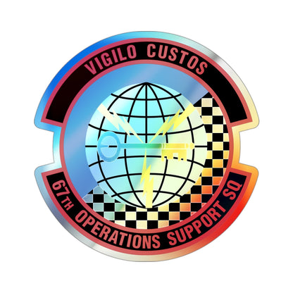 67th Operations Support Squadron (U.S. Air Force) Holographic STICKER Die-Cut Vinyl Decal-3 Inch-The Sticker Space