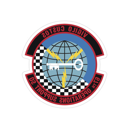 67th Operations Support Squadron (U.S. Air Force) REVERSE PRINT Transparent STICKER-4" × 4"-The Sticker Space