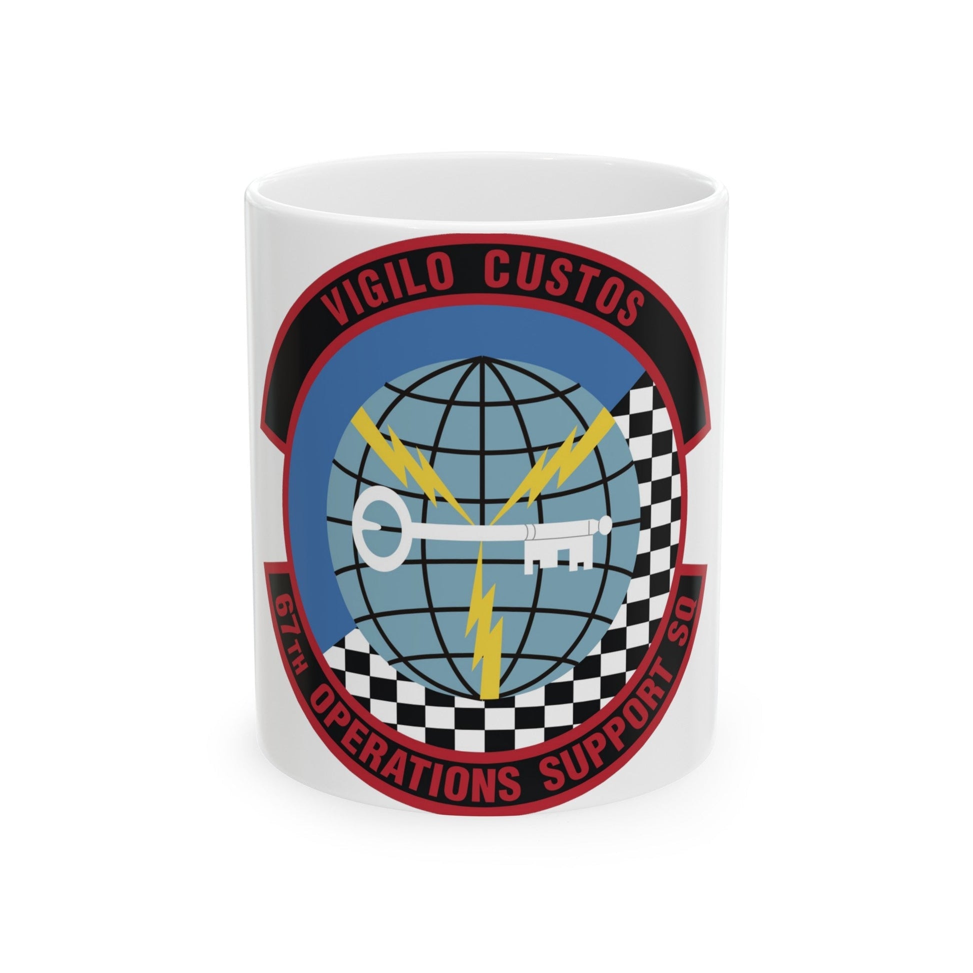 67th Operations Support Squadron (U.S. Air Force) White Coffee Mug-11oz-The Sticker Space