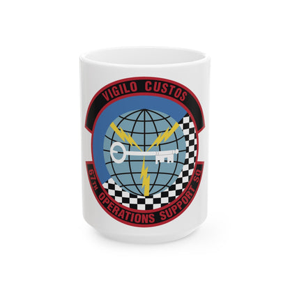 67th Operations Support Squadron (U.S. Air Force) White Coffee Mug-15oz-The Sticker Space