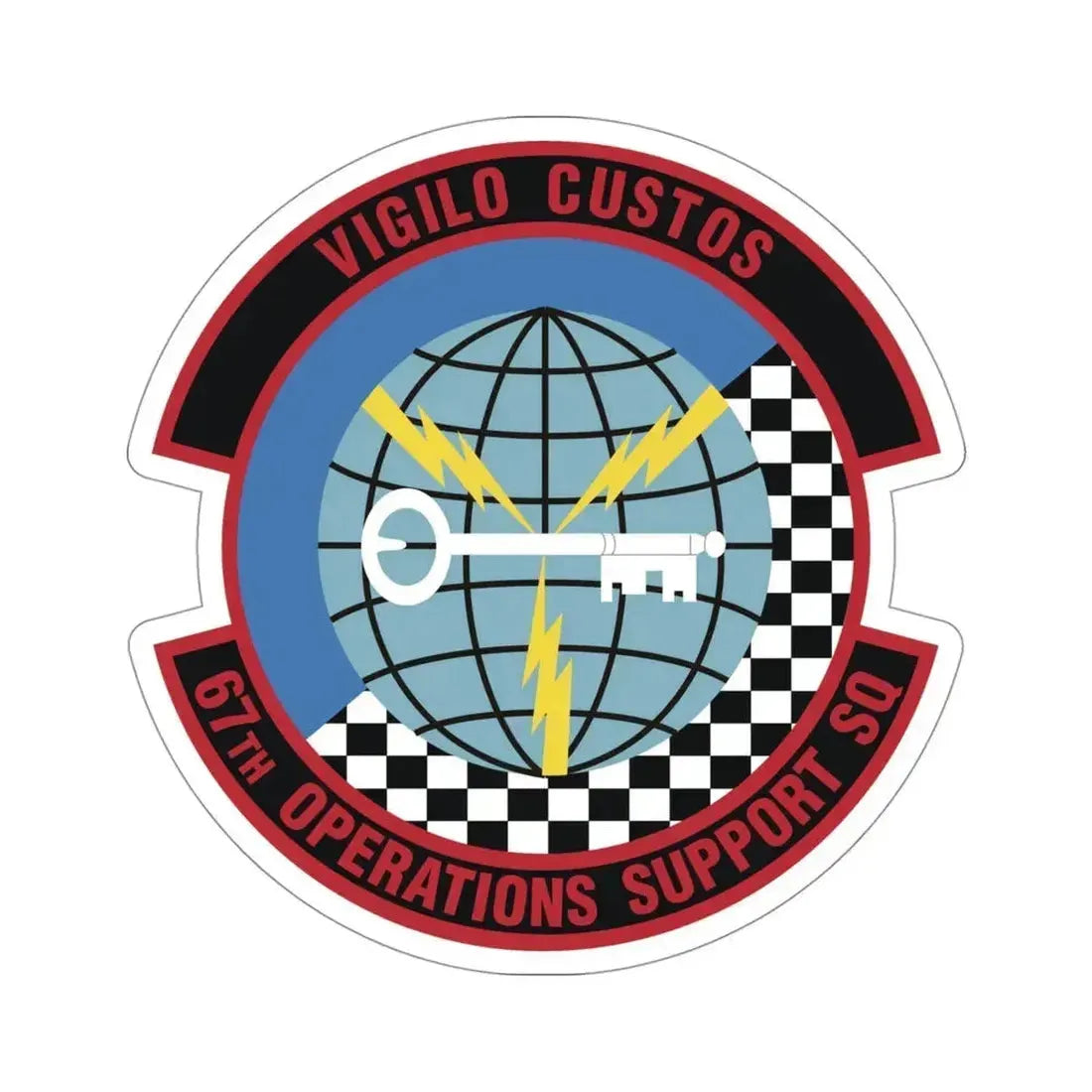67th Operations Support Squadron (U.S. Air Force) STICKER Vinyl Die-Cut Decal 4 Inch - The Sticker Space